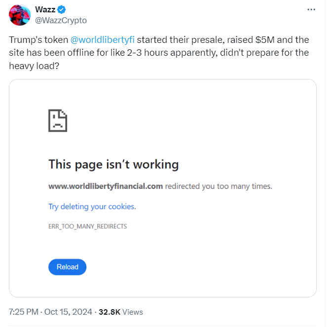 特朗普加密项目WLFI销售远低预期:仅售出4.3%,被指缺乏实用性,但其大选支持率已“大逆转”