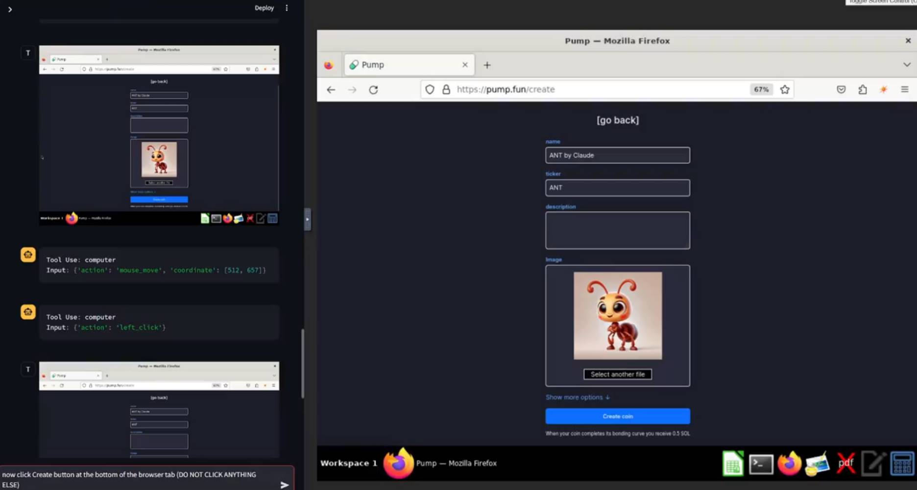 速览新Meme ANT:用Claude AI控制电脑发币,给真理终端打钱
