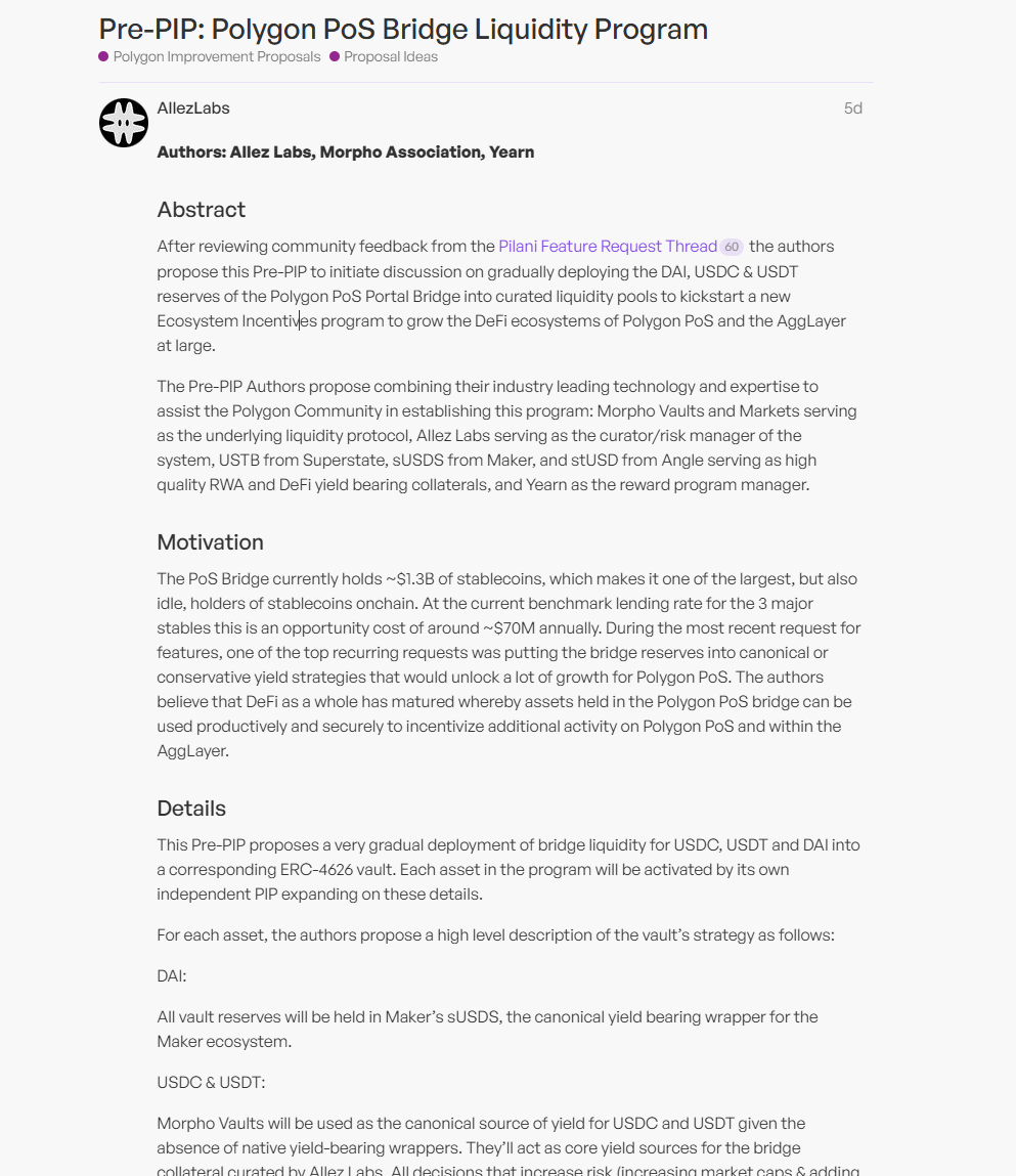 Polygon生态困境:「借鸡生蛋」提案引担忧,AAVE和Lido集体退场
