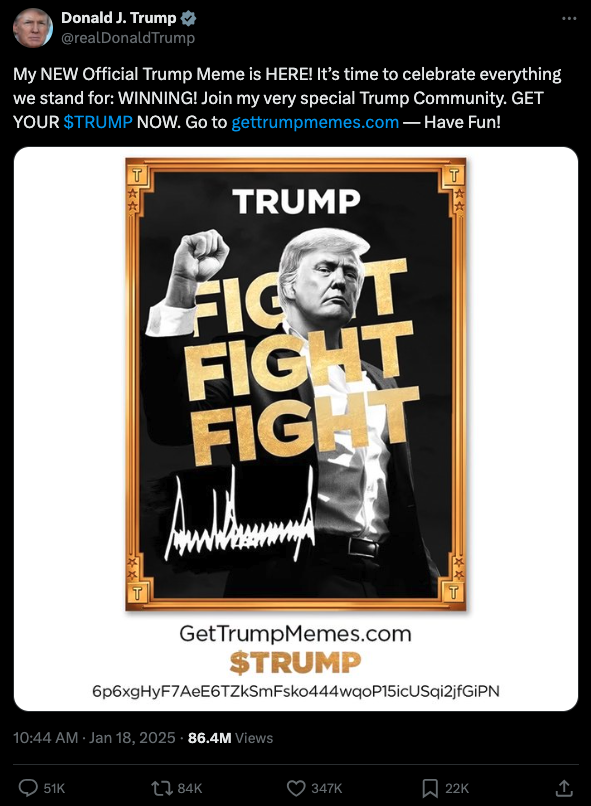 特朗普币暴涨41,025%,探索$TRUMP如何在区块链中掀起热潮