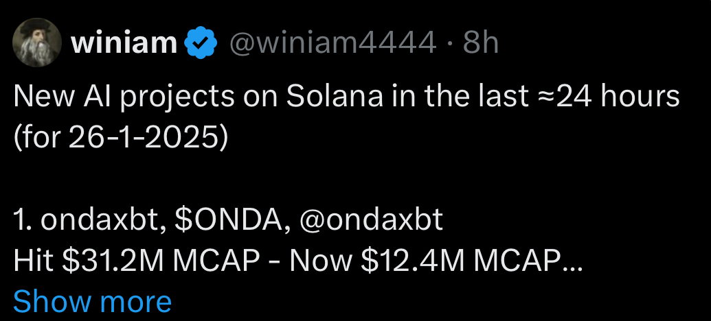 Deepseek搅动加密AI赛道,普跌之下哪些项目进展值得关注?